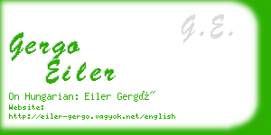 gergo eiler business card